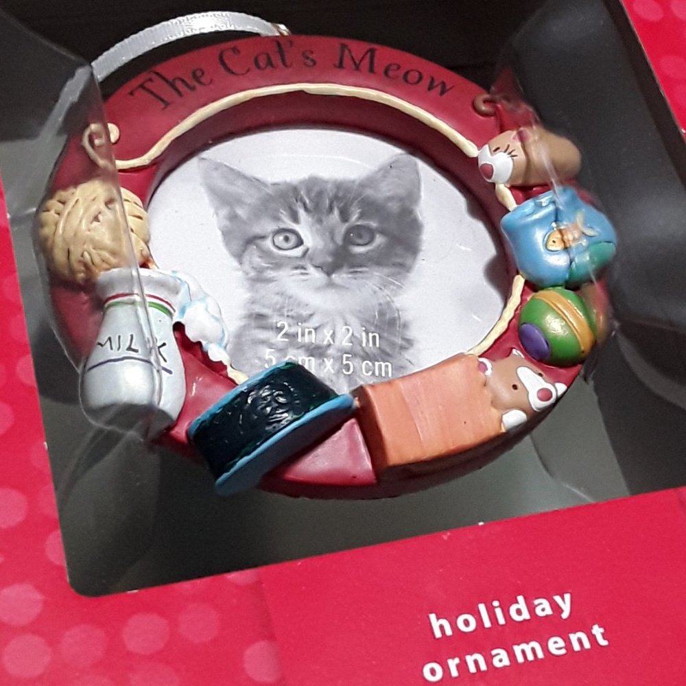 🎈BRAND NEW 🎈HALLMARK CAT PHOTO ORNAMENT